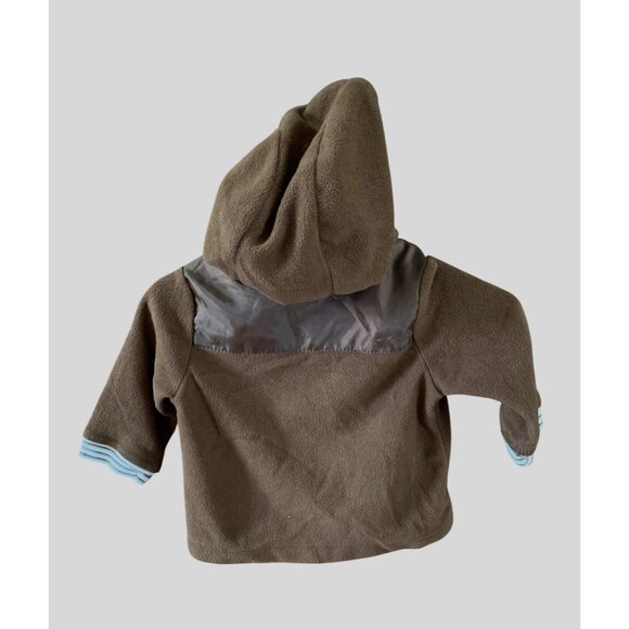 Disney Vintage Baby Infant 0 3 Months Brown Fleece Jacket Full Zip Coat Embroide - Picture 3 of 3